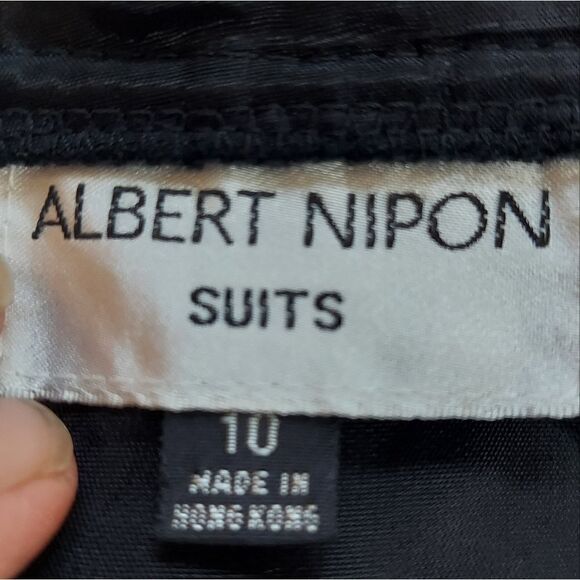 Vintage Albert Nipon Black Velvet Top Semi Crop Style  Vintage Sz 10 - Picture 9 of 9